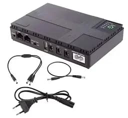 Джерело безперебійного живлення для мережевого обладнання DC1018P 12V/ 9V/ 5V 10400 mAh Чорний - мініатюра 5