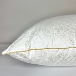 Подушка LeLit Bright crystal гіпоалергенна 50х70 см біла з золотим (le2000000287812) - мініатюра 5