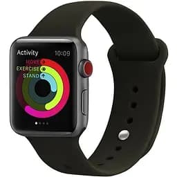 Ремінець Uwatch Silicone Strap for Apple Watch 38/40 mm Dark Olive