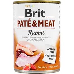 Влажный корм Brit Care Pate&Meat для собак с кроликом 400 г