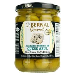 Оливки Bernal Gourmet фаршировані блакитним сиром 436 г