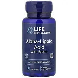 Альфа-ліпоєва кислота з біотином Life Extension 250 мг 60 капсул