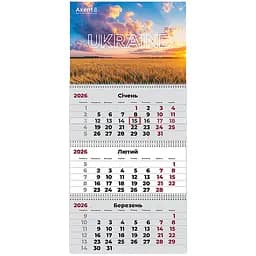 Календар настінний Axent UA 3 квартальний 2026 рік (8803-26-21-A)