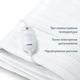 Beurer Електропростирадло Beurer 150х80 см 60 Вт, 3 режими фліс білий - мініатюра 5