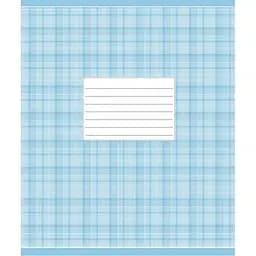 Зошит учнівський "Блакитна шотландка" 012-2578C, в косу лінію, 12 аркушів
