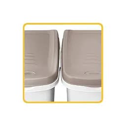 Stefanplast (Стефанпласт) Контейнер для корму 25л (10кг) світло/бежевий білий - мініатюра 2