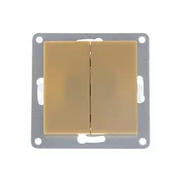 Выключатель Brille двухклавишный шампань NB-2V iv