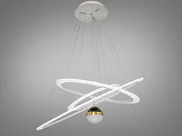 Люстра стельова LED Diasha 2328-800+600+400WH 145W, біла, діаметр 80 см, сучасний стиль для дому - мініатюра 3