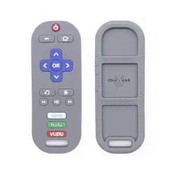 Силіконовий гризунок Cheeks Пульт прорізувач для зубів сірий