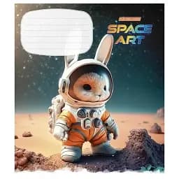Зошит учнівський Школярик Space Art 012-3406L-4 в лінію 12 аркушів 
