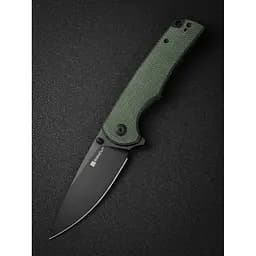 Ніж складаний Sencut Praktisk S24019-3 зелений Micarta, чорне лезо - мініатюра 9