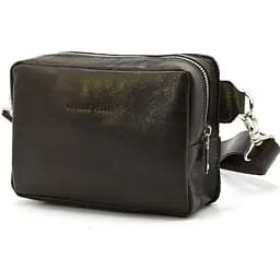 Жіноча шкіряна сумка-бананка Grande Pelle 20х15х7 см sum0026357