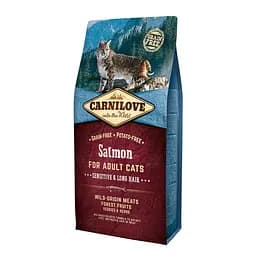 Сухий корм Carnilove Cat Salmon Sensitive & LongHair 6 кг з лососем для дорослих кішок з чутливим травлення