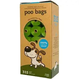 Одноразовые пакеты для уборки за животными Poo Bags без запаха в рулонах 315 шт.
