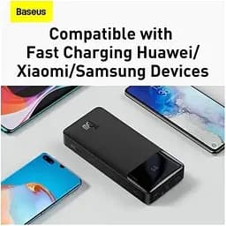 Портативний акумулятор Baseus Bipow Digital Display 20000mAh 15W (PPDML-J02) батарея біла - мініатюра 5