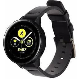 Шкіряний ремінець Primo Classic для годинника Samsung Galaxy Watch Active (SM-R500) /Active 2 (SM-R820/R830) Black