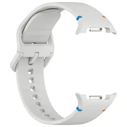 Силіконовий ремінець на смарт годинник Samsung Galaxy Watch 8 40mm/8 Classic 46mm/8 44mm, Silicone, light grey, зі зручною застібкою, на фітнес браслет, ArmorStandart (ARM86863) - мініатюра 4