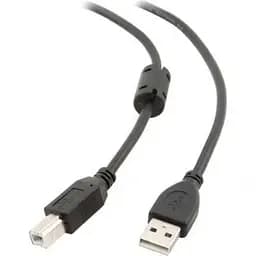 Кабель Maxxter USB - USB Type-B V 2.0 (M/M), 3 м, ферритовый фильтр, Black пакет (UF-AMBM-10)
