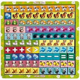 Пазл-сортер Ubumblebees Математичні сходи: Тварини PSF079 дерев'яний