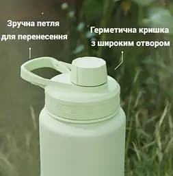 Пляшка для води Smartshake Bohtal Insulated Sports Bottle 960 ml/32 oz Black металева з подвійною вакуумною ізоляцією (11280001) - мініатюра 5