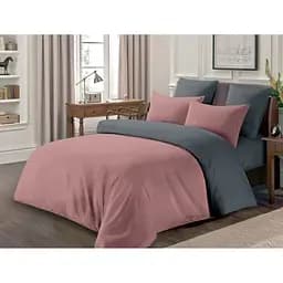 Комплект постельного белья Love You 41/73 полисатин евростандарт розово-серый (56007)