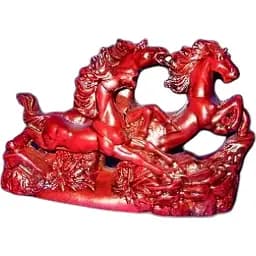 Коні 3шт кам'яна крихта коричневі 10х15 см