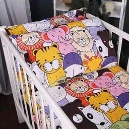 Комплект постільної білизни MirSon Kids Time 17-0674 Rainbow Zoo різнобарвний 160 x 220 см (2200010186208) - мініатюра 2