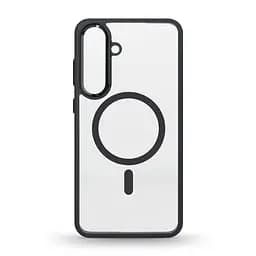 Чехол для Samsung Galaxy S25 FE 5G, Unit MagSafe, черный, прозрачный, магсейф, противоударный, магнитный, панель-накладка с поддержкой MagSafe, с поддержкой беспроводной зарядки, TPU+PC, защита всего корпуса, ударостойкий, ArmorStandart (ARM89156)