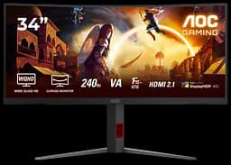 Монiтор 34" AOC CU34G4Z Black - мініатюра 1