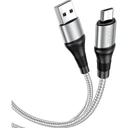 Кабель Hoco X50 Excellent charging data cable for Micro Сірий