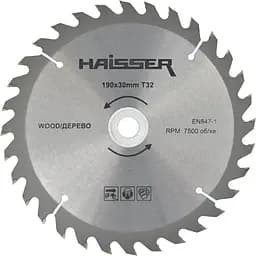 Диск пильний по дереву Haisser 190х30 мм 32Т (16464)