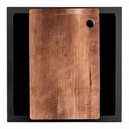 Кухонна мийка PVD чорна СМ 44x44 Platinum Handmade (монтаж під стільницю), Чорний - мініатюра 7