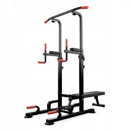 Багатофункціональна стійка для підтягувань 4FIZJO Pro+ з лавкою для тренувань Black (P-5905973402637)