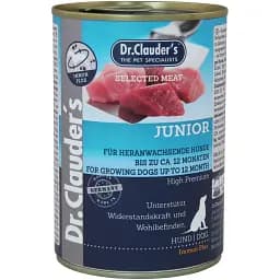 Влажный корм для щенков Dr.Clauder’s Selected Meat Junior с говядиной, свининой и курицей 400 г