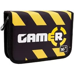 Пенал твердий Yes HP-04 Never Quit, 13х21х4 см, чорний із жовтим (533432)