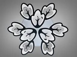 Дизайнерська стельова LED люстра Diasha 8148/6+3BK Petal чорна, 9 плафонів, 185 Вт, 80 см, 16-25m2 - мініатюра 3