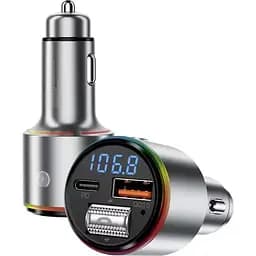 FM-трансмітер Proove FM Launcher Power Drive 30W USB-C+USB-A+AUX Silver (FMPD30110006) [138406] - мініатюра 4