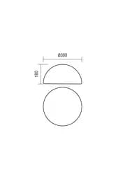 Декоративний вуличний світильник BLOB CD 38CM E27 1X max.23W IP65 WH (5.1.1) Redo 90167 - мініатюра 2