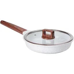 Сковорода универсальная MGC алюминиевая 24 см с антипригарным покрытием, белый MGC HP-4-466