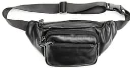 Сумка на пояс з натуральної шкіриTiding Bag Чорний