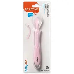 Ложечка силіконова BabyOno еластична рожева