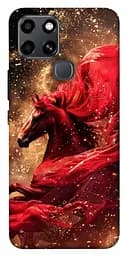 Чохол Demsky Red sparkles Horse для Infinix Smart 6