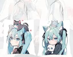 Шопер эко-сумка Вокалалоид Хацуне Мику Vocaloid Hatsune Miku 36 см двухсторонний