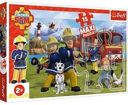Набор Пазлы - (15 элм. MAXI) - "Дружественная команда" / Пожарный