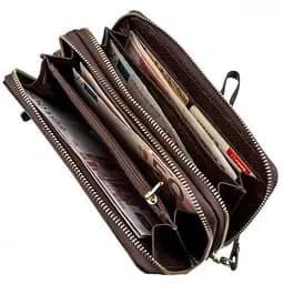 Жіночий лаковий клатч ST Leather 18908 коричневий