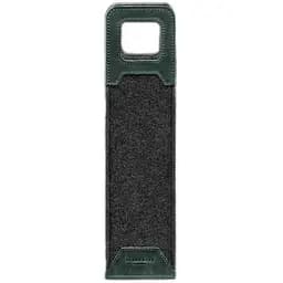 Чехол для вина BlankNote Crazy Horse 1.0 из фетра с кожаными вставками зеленый