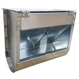 Годівниця для кролів 2 секції 1.7 кг оцинковка 25х11х25 см