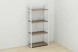 Етажерка 4/60 Ferrum-decor Серії Коннект 120x60x28 білий ДСП Дуб Сонома Трюфель 16мм (FRD-104246) - мініатюра 2