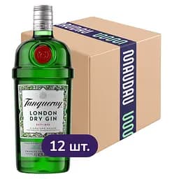 Упаковка джину Tanqueray London Dry Gin 47.3% 12 л (1 л х 12 шт.)