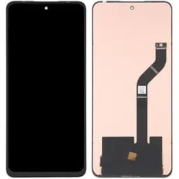 Дисплей Xiaomi 12 Lite чорний, Amoled, оригінал PRC переклеєне скло
